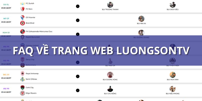 FAQ về trang web LuongSonTV mà bạn nên biết